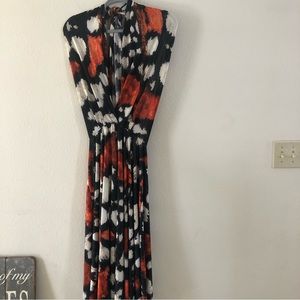 Anthropologie Lapis Deep Vneck Gorgeous Dress Sz S